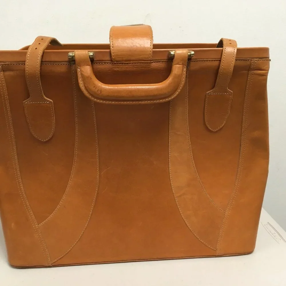 Tweeds belting leather briefcase doctors lawyer bag new Vintage